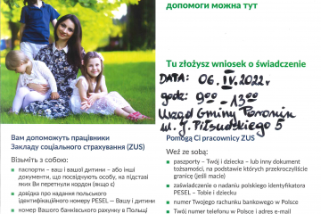 obrazek Świadczenia ZUS dla rodzin z Ukrainy