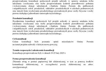 raport z konsultacjiuchwala w sprawie dotacji