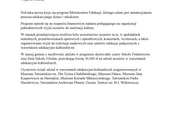informacja wyjscie z klasa