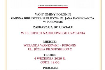 obrazek Narodowe Czytanie w Poroninie